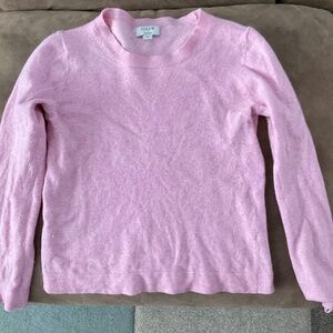 J Crew Womans Pink Teddie Crew Neck Sweater Size Small